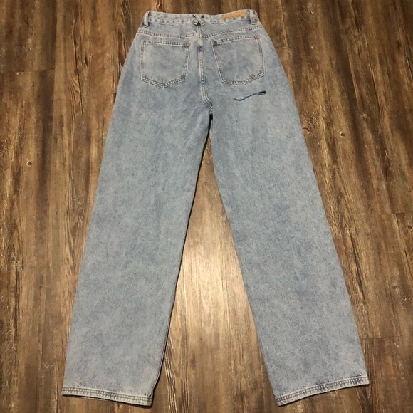 White Fox Boutique On Replay High Rise Straight Jeans Women's Large in Ice Blue - Picture 5 of 7